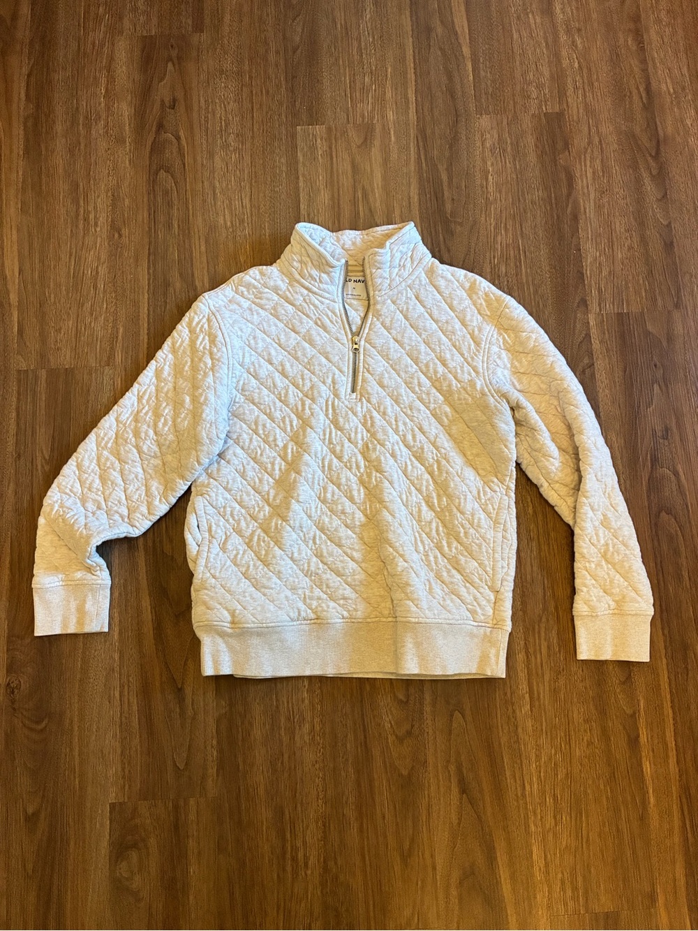 Old Navy Men’s Quilted Puffer 1/4 Zip Mock Neck Pullover Sweatshirt Size Medium